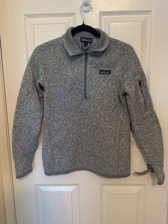 Patagonia Tops - Patagonia Heather Gray Quarter-Zip Fleece Pullover